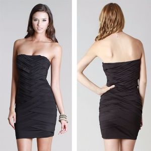 Black Criss Crossing Tube Dress